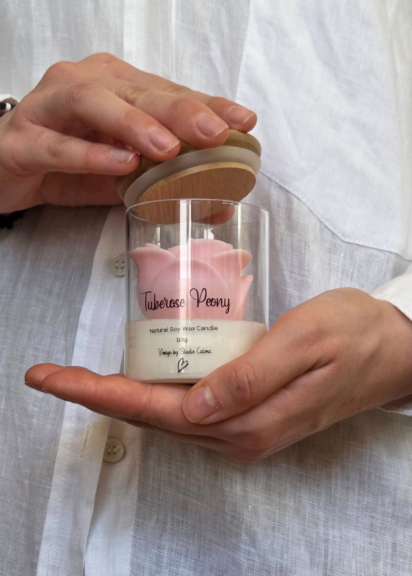 Rose Glass Jar Candle 110g