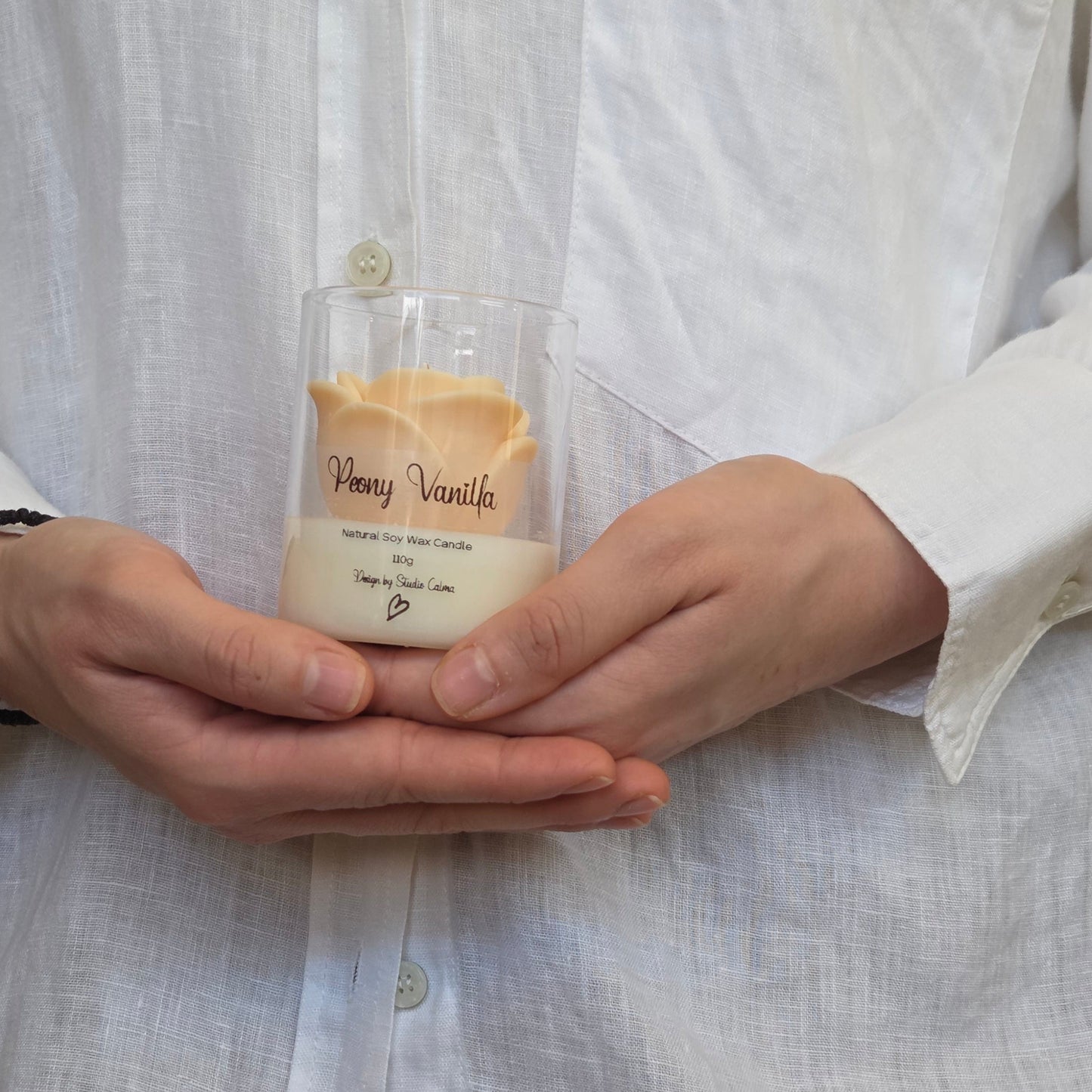 Rose Glass Jar Candle