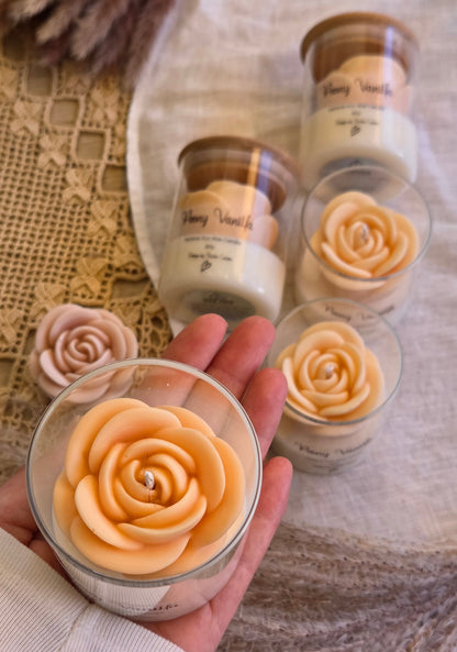 Rose Glass Jar Candle