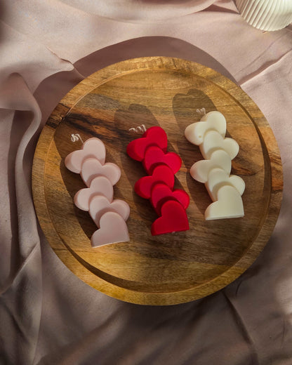 Hearts Pillar Candle