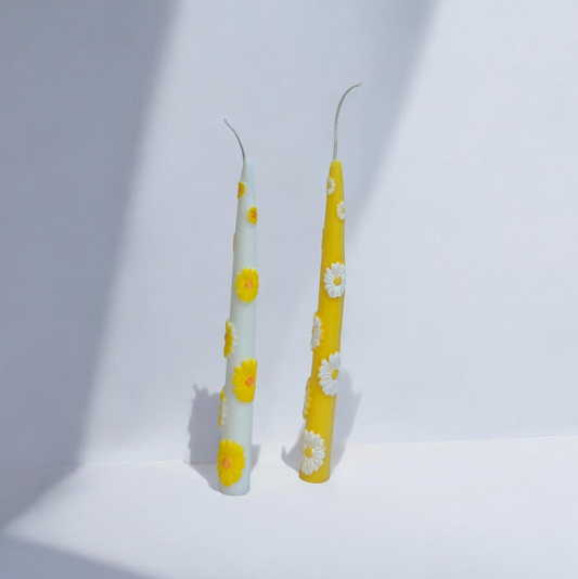 Πασχαλινή Λαμπάδα με 3D Μαργαρίτες