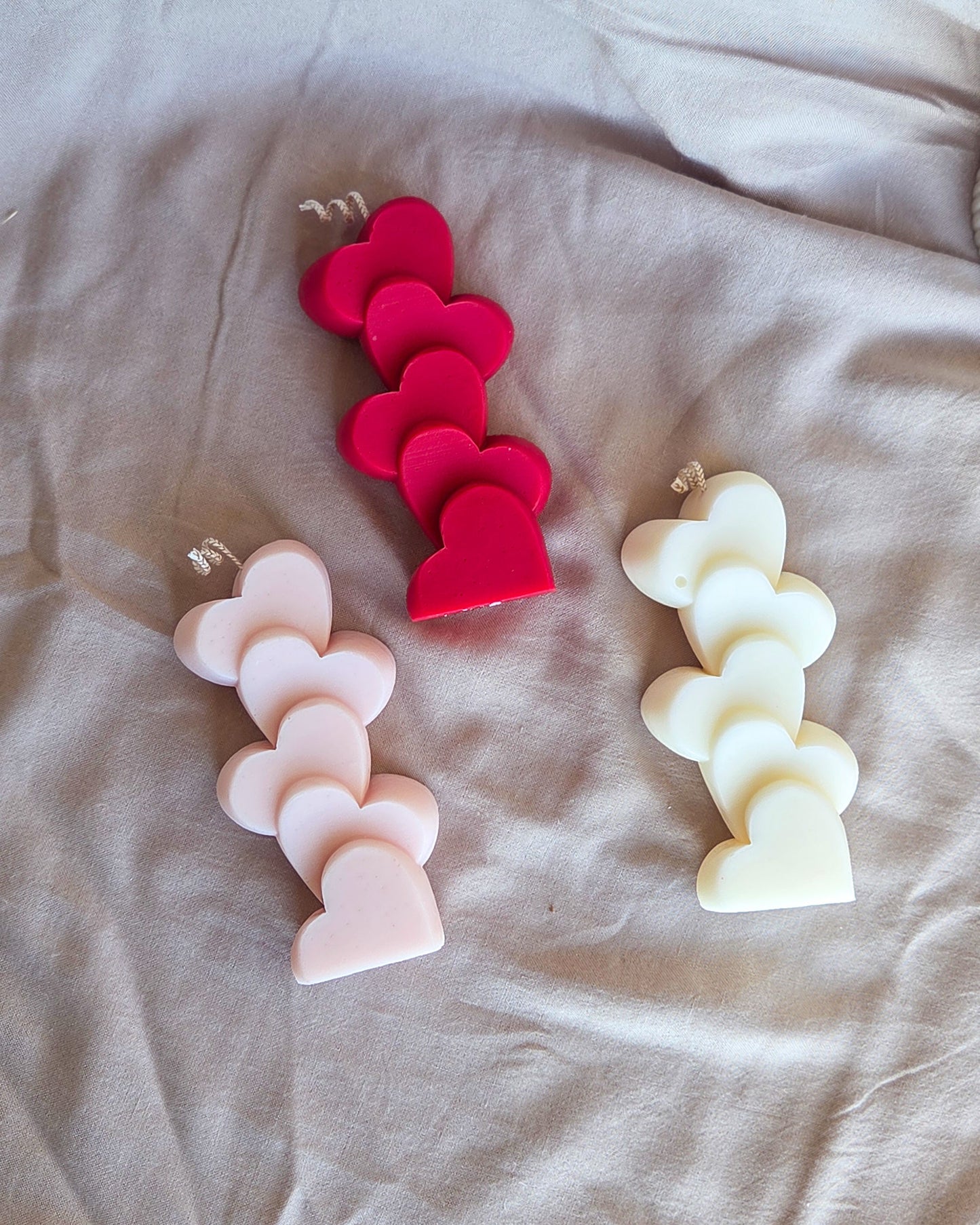 Hearts Pillar Candle